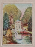 Rég képeslap 1923 levelezőlap tájkép tópart erdő