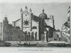 Velence St.Janos és Pál. Eredeti acelmetszet ca.1843
