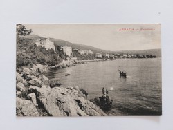 Régi képeslap Abbazia panoráma fotó levelezőlap