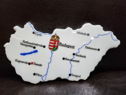 Zsolnay Magyarország Porcelán Térkép