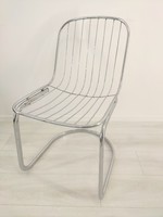 Retró fém szék, mid century króm pálcás szék