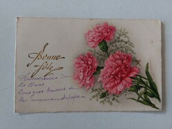 Old floral postcard 1931 postcard carnation