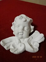 Plaster figure, wall-hanging angel face, height 9 cm. Jokai.