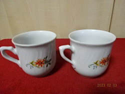 Polish porcelain coffee cup, two pieces, Jokai.