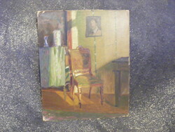Armchair oil room, still life, portrait 38/31 cm