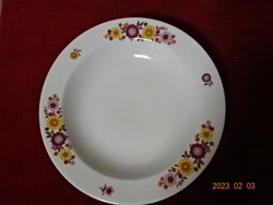 Alföldi porcelain deep plate with a flower pattern. Jokai.