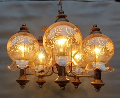 Orion retro design chandelier with 5 shades