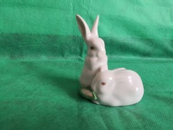 Herendi porcelán nyuszik, nyuszipár, kukoricával (nyúl)