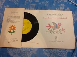 Béla Bartók picture book for children, vinyl record sheet music, drawings by Károly Reich