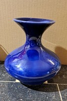 Blue ceramic vase 16 cm