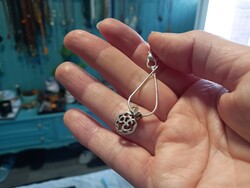 925 Sterling silver chain with pendant with ohm mark