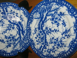 4 Japanese porcelain cookie plates cherry blossom