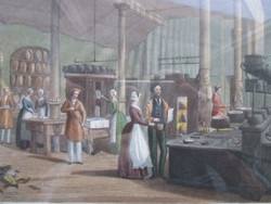 London Reform Club Kitchen: w. Colored lithograph by Radcliffe, 1830s