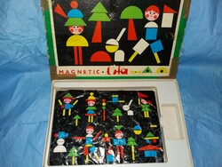 Régi 1960-s évek mágneses fa képkirakó játék TOFA kiadás a képek szerint