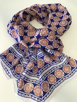 Silk stole with hand-rolled pattern, 220 x 43 cm