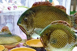 Gránit halas étkészlet