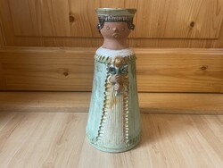 Kiss roóz ilona folk ceramic figure vase girl woman 25cm