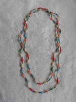 Retro colorful long necklace, 145 cm