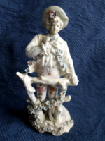 Antique porcelain baroque gentleman