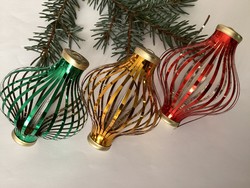 Retro foil laminate Christmas tree decorations