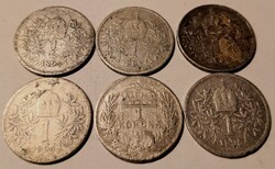 Silver Ferenc József 1 crowns, pieces of mixed quality - 473.