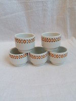 5db Alföldi kupicás porcelán