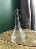 Antik ecetes üveg ón díszítéssel