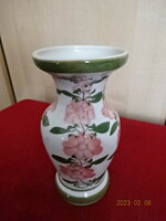 Chinese glazed ceramic vase, hand painted, height 16 cm. Jokai.