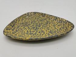 János Kornfeld retro ceramic bowl, 22 cm x 16 cm, marked