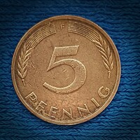 5 pfennig,Németország 1974 F verdejel