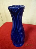 Cobalt blue glazed ceramic vase, height 19.5 cm. Jokai.