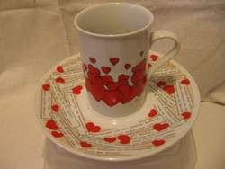 Lots and lots of heart-shaped cup and plate sets for Valentine's Day as well