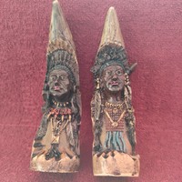 Indián szobor párban, egyben eladó