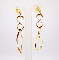 Infinity sign dangling gold earrings (zal-au108342)