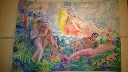 Művészet megfizethető áron -Vajszada 1901-1977 Tavasz-aktokkal o.,k.,jjl. 49x70 cm