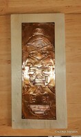 Art deco copper wall painting 16.5 * 34 cm (n)