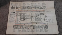 DDR, Robur poster , veterán autós nyomtatvány, műszaki, retro