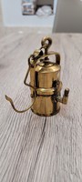 Mini copper carbide lamp, mining lamp 10cm.