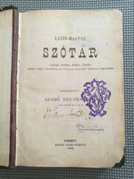 Szabó: Latin-magyar szótár kiadja Gross Gusztáv 1878