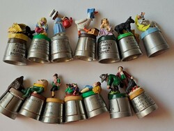 Exclusive English engraved pewter thimble rarities with children's song characters on top