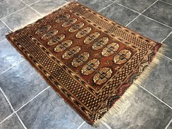 Türkmén TEKKE - Antik kézi csomózású gyapjú PERZSA szőnyeg, 83 x 115 cm