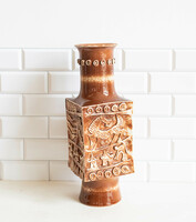 Final sale! Ditmar urbach retro porcelain / ceramic floor vase - mid-century modern design vase