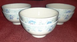 Set of 6 Chinese porcelain bowls, blue floral
