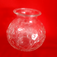 Buborékos üveg váza, gömb váza (nem kicsi)