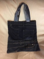 Egy farmer újjászületése - TOTE BAG, erős textil bevásárló táska, válltáska régi farmerből