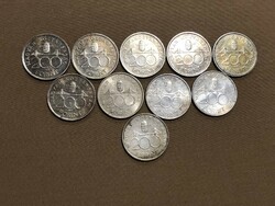 1992, 1993, 1994 ezüst 200 Forint 10 db