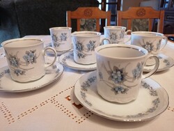 Mitterteich 6 coffee or cappuccino cups with coasters