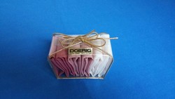 3 régi svájci Doering pamut női zsebkendő dobozában