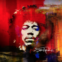 Jimi Hendrix digitális művésznyomat 50 x 50 cm