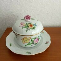 Bowl of honey or mustard with Herend tulip pattern